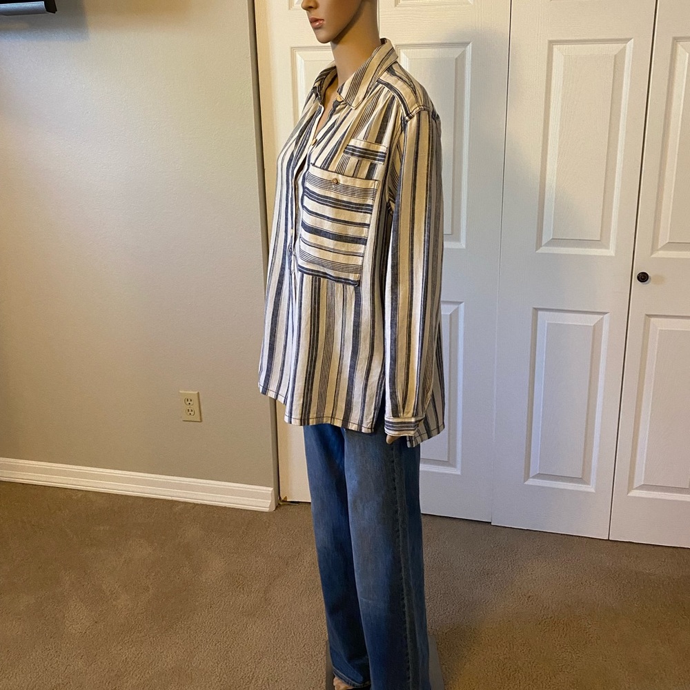 Free People Linen Shirt XS - Picture 9 of 10